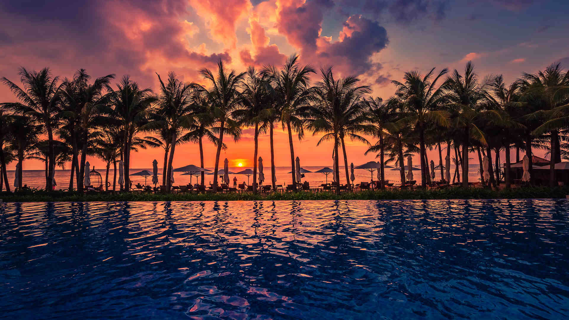 Phu Quoc Vietnam sunset over beach